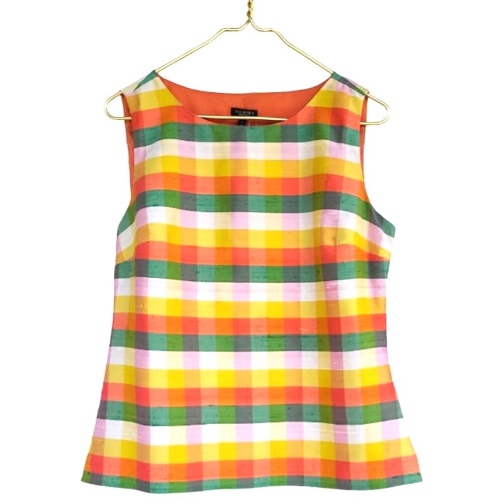Talbots Multicolor Plaid Sleeveless Tank Top